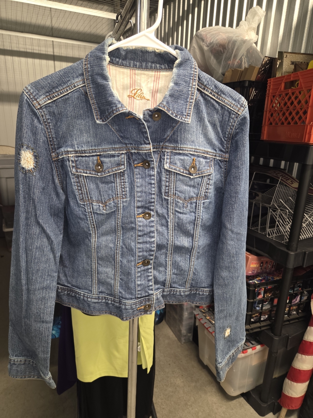 Lilu Light Blue Distressed Denim Jacket